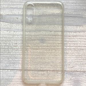 clear glitter iphone XS case